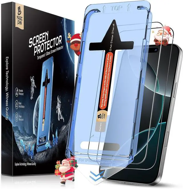 Main image of Screen Protector for iPhone 15 Pro Max Bubble-and-Dust-Free iPhone HD Tempered Glass Durable and Drop-Proof with 9H Hardness Easy Installation Exclusively for iPhone 15 Pro Max(2-Pack)