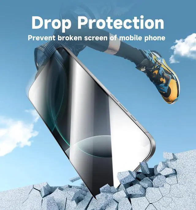 Alt view image 5 of 7 - Screen Protector for iPhone 15 Pro Max Bubble-and-Dust-Free iPhone HD Tempered Glass Durable and Drop-Proof with 9H Hardness Easy Installation Exclusively for iPhone 15 Pro Max(2-Pack)
