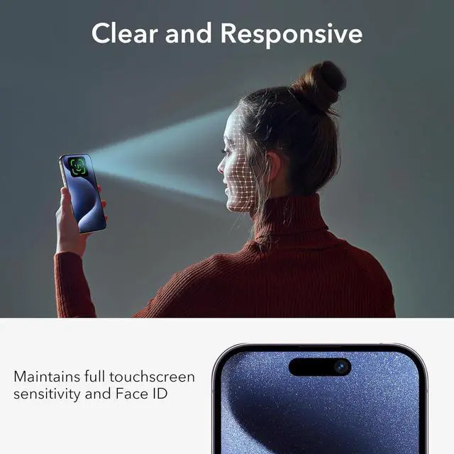 Alt view image 5 of 7 - 3 Pack for iPhone 15 Pro Max Privacy Screen Protector Anti-spy Tempered-Glass Privacy Screen Protector Micro-curved Edges Case Friendly