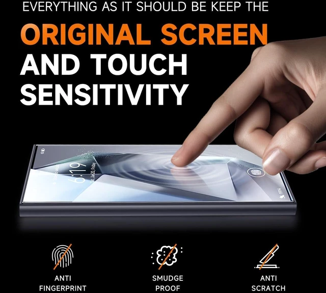 Alt view image 5 of 7 - 2 Pack for Galaxy S24 Ultra Screen Protector HD Clear