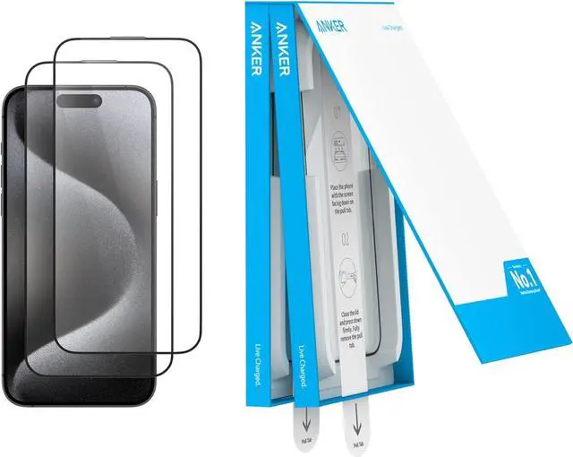 Alt view image 7 of 7 - Screen Protector for iPhone 15 Pro Max Bubble-and-Dust-Free iPhone HD Tempered Glass Durable and Drop-Proof with 9H Hardness Easy Installation Exclusively for iPhone 15 Pro Max(2-Pack)
