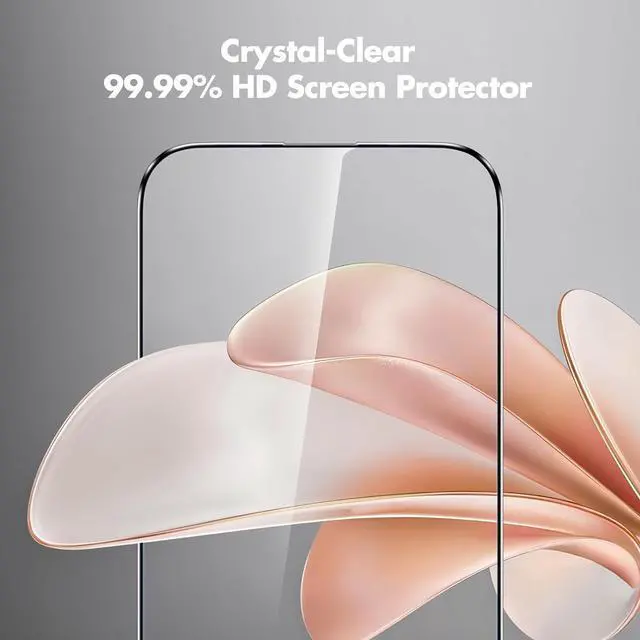 Alt view image 3 of 7 - Screen Protector for iPhone 16 Pro Pack of 3 HD Tempered Glass Screen Protector [Full Coverage] [Easy Installation][Free Bubbles][Only for  iPhone 16 Pro]