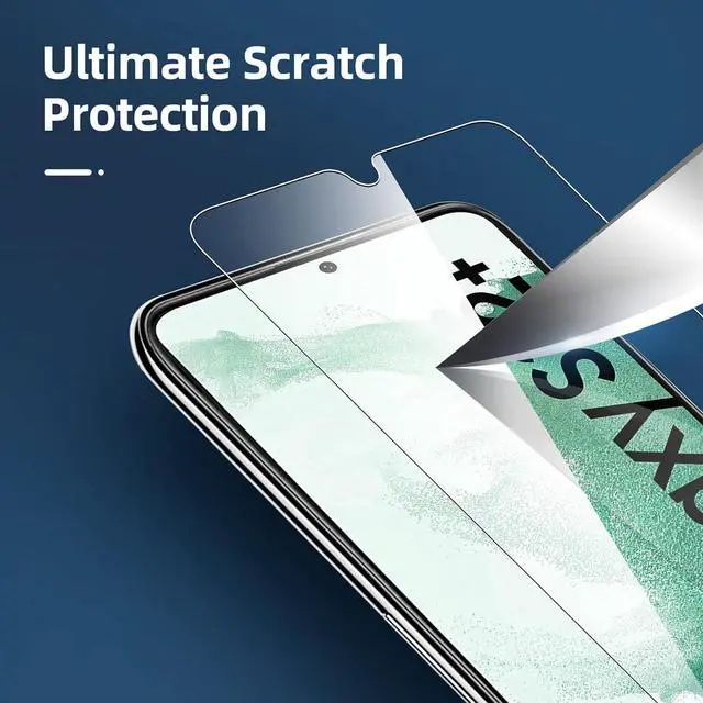 Alt view image 4 of 7 - NEWC 3 Pack Designed for  Galaxy S22+ / S22 Plus Screen Protector Tempered Glass Case Friendly Anti Scratch Bubble Free Ultra Resistant