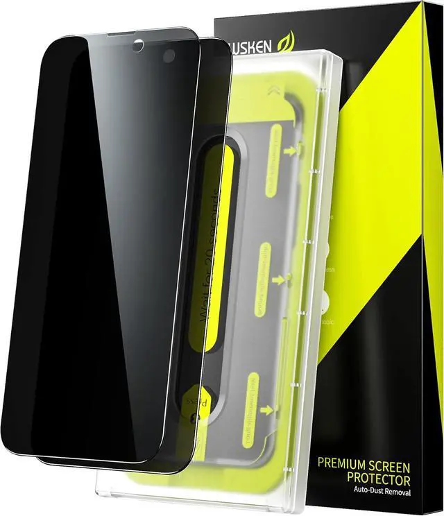 Main image of Privacy Screen Protector for iPhone 14 Pro Max - [Auto-Dust Removal] Full Coverage Screen 2.5D Edge 28 Degree 10s HD Tempered Glass Film with Dust Clean Installing House 2022 5G 2 Pack
