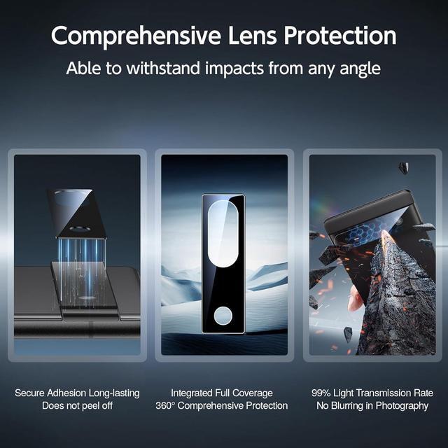 Alt view image 4 of 7 - [3+3 Pack for Google Pixel 6A Screen Protector with Camera Lens Protector Finger Print Reader Compatible Fast & Easy Installation Clear 9H Tempered Glass Film Alignment Frame