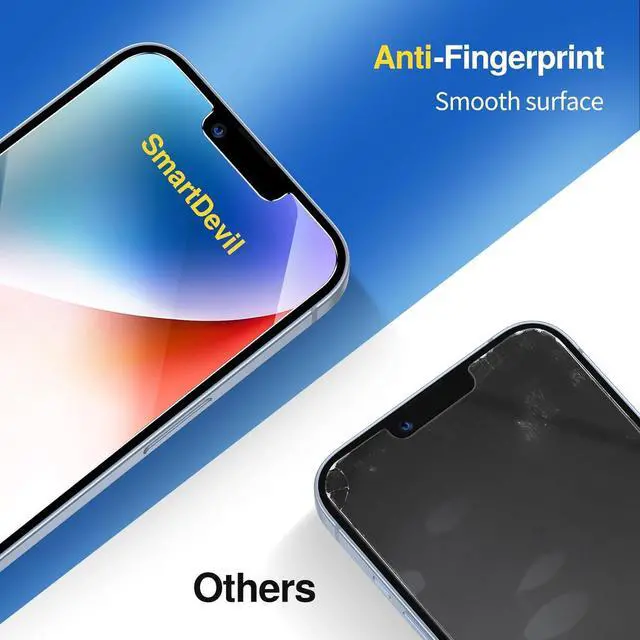 Alt view image 4 of 6 - 3 Pack Screen Protector for iPhone 13 / iPhone 13 Pro/iPhone 14 (6.1 Inch) Tempered Glass HD Clear Film Easy Installation Dust-Free & Bubble-Free