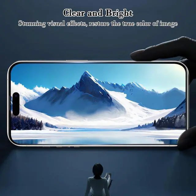 Alt view image 5 of 7 - 2 Pack Anti Blue Light Screen Protector for iPhone 16 Pro Max 2024 6.9 inch 6X Stronger HD Clear Blue Light Blocking Tempered Glass - Eye Protection Anti Eye Fatigue Eye Dry