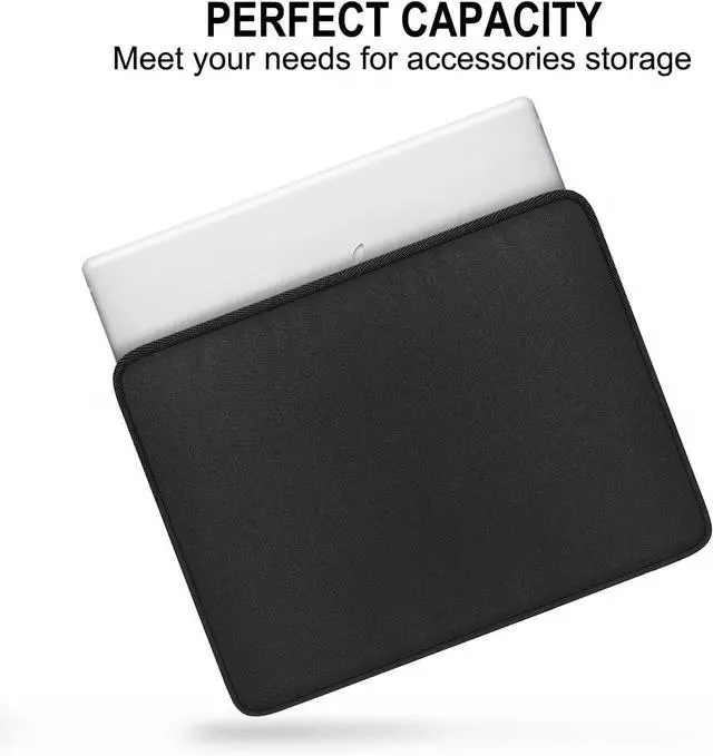 Alt view image 2 of 7 - Laptop Case Sleeve 14 Inch Shockproof Protective Traveling Computer Cover Water Resistant Portable Laptop Carrying Bag Compatible for  HP   MacBook Air/Pro Black