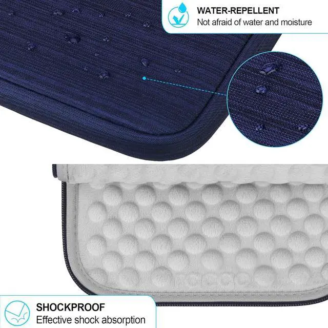 Alt view image 3 of 6 - iPad Mini 7 Sleeve iPad Mini Case Bag Tablet Sleeve Case for iPad Mini 7 (A17 Pro)/6/5/4/3/2  Galaxy Tab A7 Lite 8.7 / Galaxy Tab A 8.0 Protective Tablet Bag Water Repellent Blue