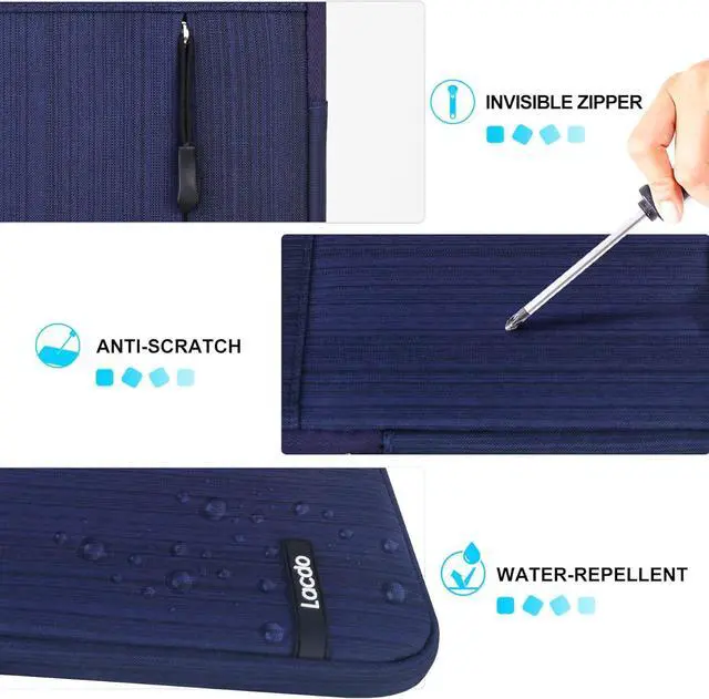 Alt view image 5 of 6 - iPad Mini 7 Sleeve iPad Mini Case Bag Tablet Sleeve Case for iPad Mini 7 (A17 Pro)/6/5/4/3/2  Galaxy Tab A7 Lite 8.7 / Galaxy Tab A 8.0 Protective Tablet Bag Water Repellent Blue
