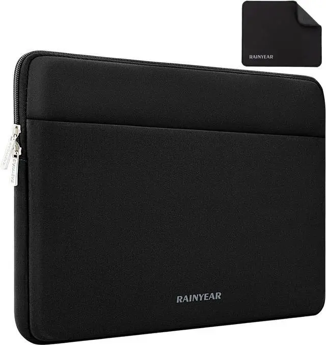 Main image of RAINYEAR Laptop Sleeve Case 17 Inch Protective Portable Case with Front Pocket Briefcase Handbag Computer Carrying Bag Laptop Bag Compatible for HP//// Black