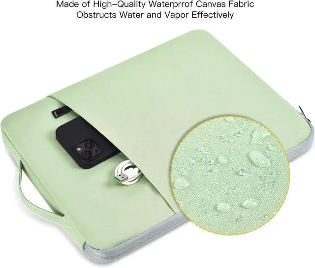 Alt view image 5 of 7 - Laptop Sleeve Case 15.6 16 Inch Carrying Computer Bag for  HP   Chromebook Laptop Notebook Aspire/ Inspiron/HP Pavilion/HP Victus 15/ Zenbook Green