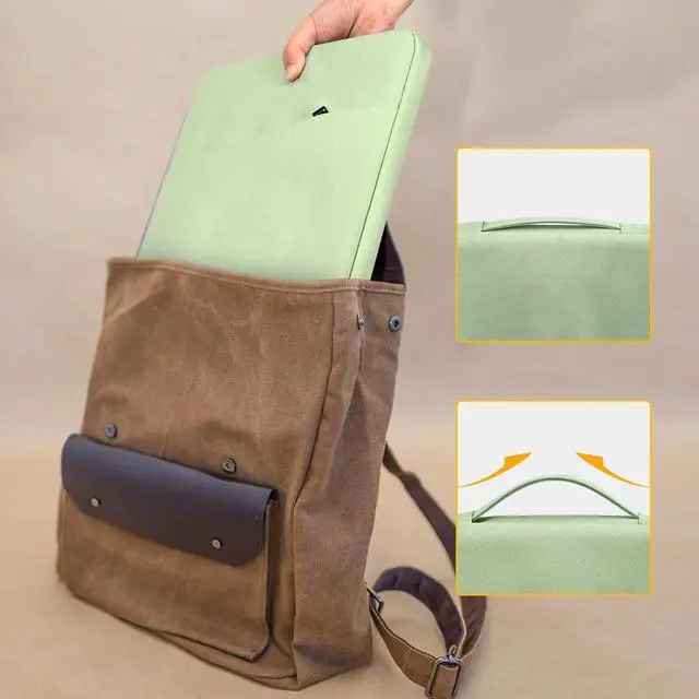 Alt view image 6 of 7 - Laptop Sleeve Case 15.6 16 Inch Carrying Computer Bag for  HP   Chromebook Laptop Notebook Aspire/ Inspiron/HP Pavilion/HP Victus 15/ Zenbook Green