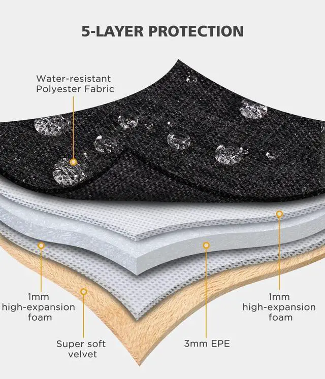 Alt view image 4 of 7 - 9.7-10 Inch Tablet Sleeve Water Resistant Laptop Bag for 9.7 10.5 11 iPad Pro/ 10.2 iPad/10 Surface Go/ MediaPad M5 Pro/10.5  Galaxy Tab A S6/ Smart/ -Brown