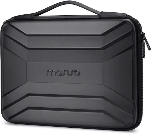 Main image of 13-14 inch Laptop Hard Case 13.3 inch Waterproof Shockproof Computer Bag Compatible with MacBook HP  Symmetrical Trapezoid EVA Carrying Laptop Sleeve Hard Shell with Handle Black