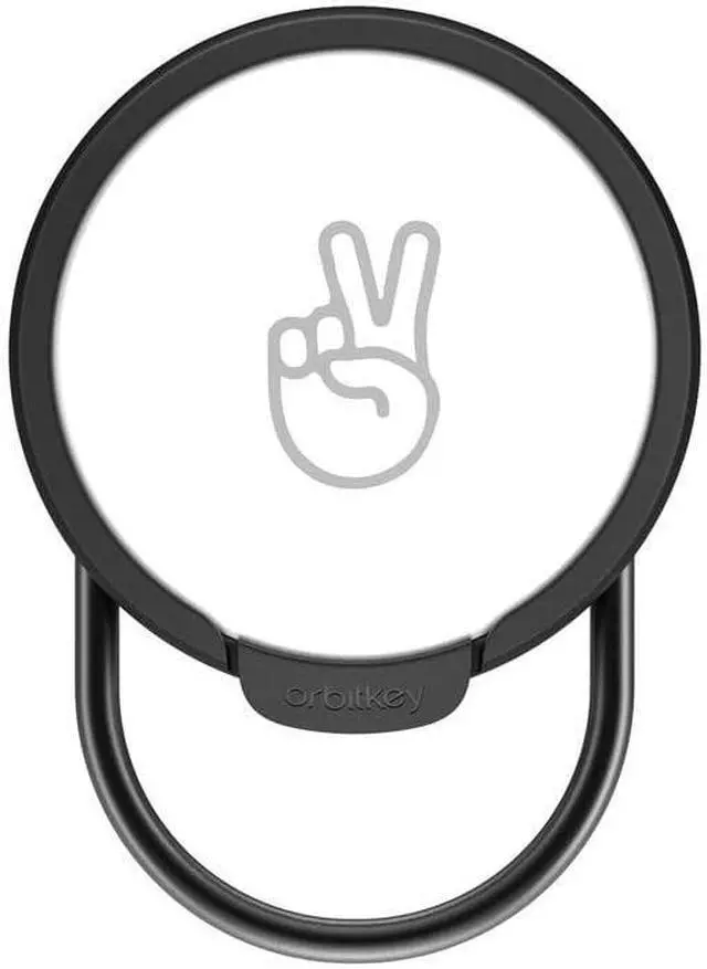 Main image of Slim Case for AirTag | Made with Stainless Steel and TPU | Securely Holds Your  AirTag | Easily Attach to Keys or Anything You Want to Track with The Open Key Ring | Black