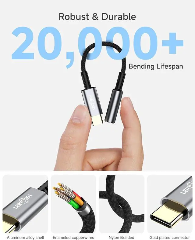 Alt view image 5 of 7 - USB Type C to 3.5mm Female Headphone Jack Adapter (2-Pack) USB C to Aux Audio Dongle Cable Cord Compatible with iPhone 15/16/16 Pro Max/16 Pro/16 Plus Galaxy S24/S23/S22/S21 Ultra iPad Pro