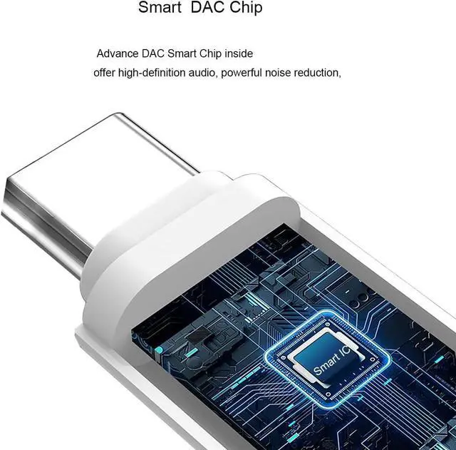 Alt view image 3 of 6 - USB C to 3.5mm Headphone Jack Adapter Audio to USB c Adapter Type C to Aux Audio Dongle Compatible with iPhone 16 Pro Max 15 Pro Max  Galaxy S24 S23 S22 Pixel iPad Pro MacBook(2 Packs)