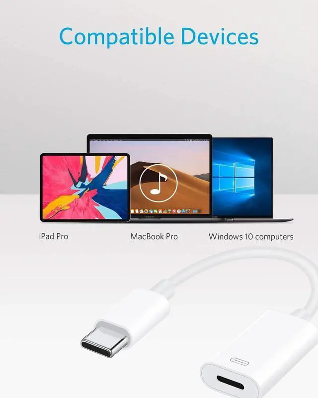 Alt view image 5 of 7 - USB C to Lightning Headphone Audio Adapter for iPhone 16 15 Plus Pro Max with Charge Data Type C Male to Female Lightning Earphone Converter Dongle for iPad Pro Air Mini MacBook