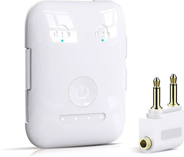 Main image of Premium Bluetooth 5.4 Transmitter Airplane Wireless Adapter Supports 2 AirPods/Headphones Bluetooth Transmitter for TV Airplane Gym with aptX Adaptive & Low Latency