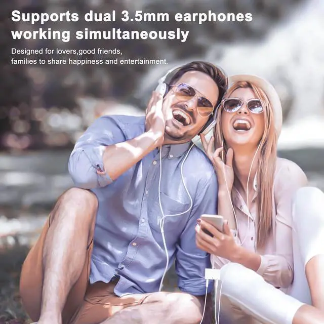 Alt view image 4 of 7 - USB C to 3.5mm Audio Adapter 3 in 1 Aux to USB C Headphone Splitter Dual 3.5mm Audio Jack and PD 60W Fast Charging Compatible for iPhone 15 16 Galaxy S22 S21/Note 20 Pixel 4 3 XL  etc