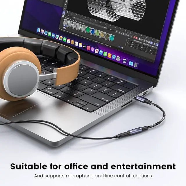 Alt view image 4 of 6 - USB Type C to 3.5mm Headphone Jack Adapter Audio Adapter USB C to Aux Dongle Cable Cord for iPhone 15 Plus/15 Pro Max  Galaxy S23 S22 Ultra S20+ Note 20 10 Pixel 7 6 5 4 and More