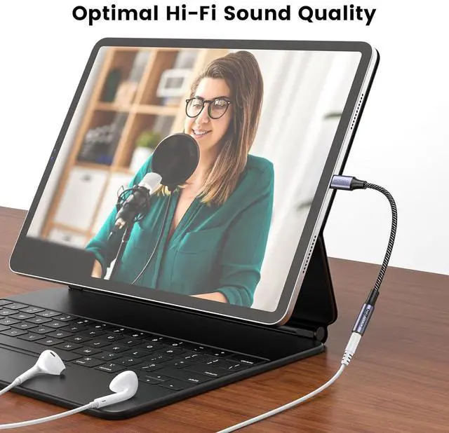 Alt view image 5 of 6 - USB Type C to 3.5mm Headphone Jack Adapter Audio Adapter USB C to Aux Dongle Cable Cord for iPhone 15 Plus/15 Pro Max  Galaxy S23 S22 Ultra S20+ Note 20 10 Pixel 7 6 5 4 and More
