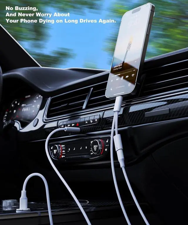 Alt view image 2 of 7 - Aux to USB C 2-in-1 USB-C to Aux Cord with Charge Port Work for iPhone 16/15 Pro Max Car USB Type-C to 3.5mm Male Audio Cable Support Calls & Fast Charging for Car Stereo Speaker Headphones