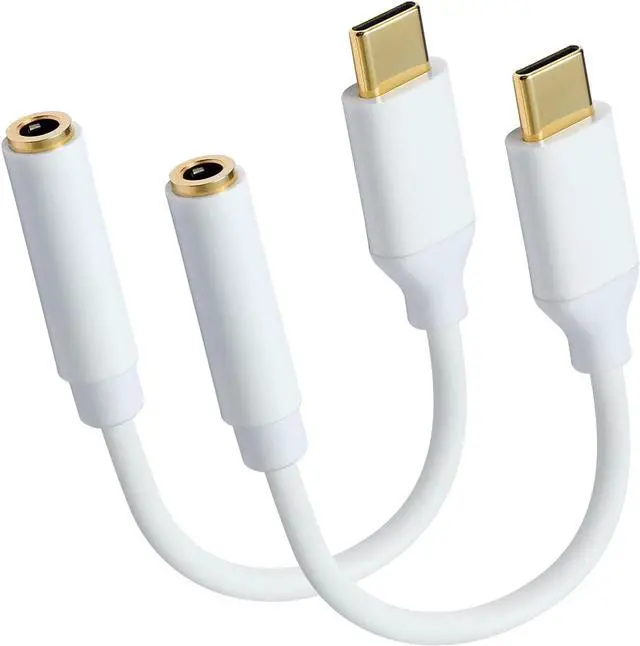 Main image of USB C to 3.5mm Female Headphone Jack Adapter Type C to Aux Audio Dongle Cable Cord Compatible with iPhone 16/16 Pro/15/15 Pro/Pro Max/Plus Galaxy S24/S23/S22 Ultra iPad Pro Pixel 9/8(2 Pack)