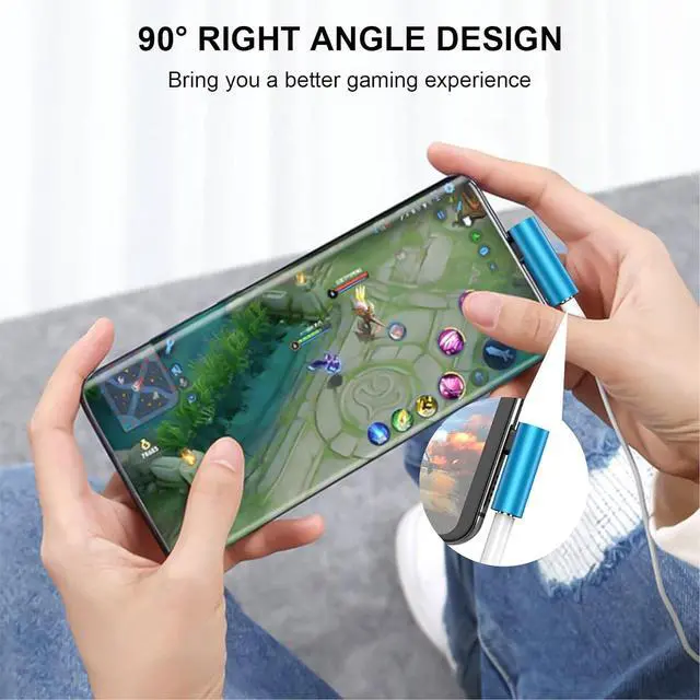Alt view image 3 of 7 - USB C to 3.5mm Audio Adapter Right Angle for Google Pixel 9a 9 Pro XL 9 Pro Fold 9 Pro 8 7a 7 2Pack Type C to 3.5mm Headphones Jack Dongle Adapter for  Galaxy S25 Ultra S25+ S24 Ultra S24 S23