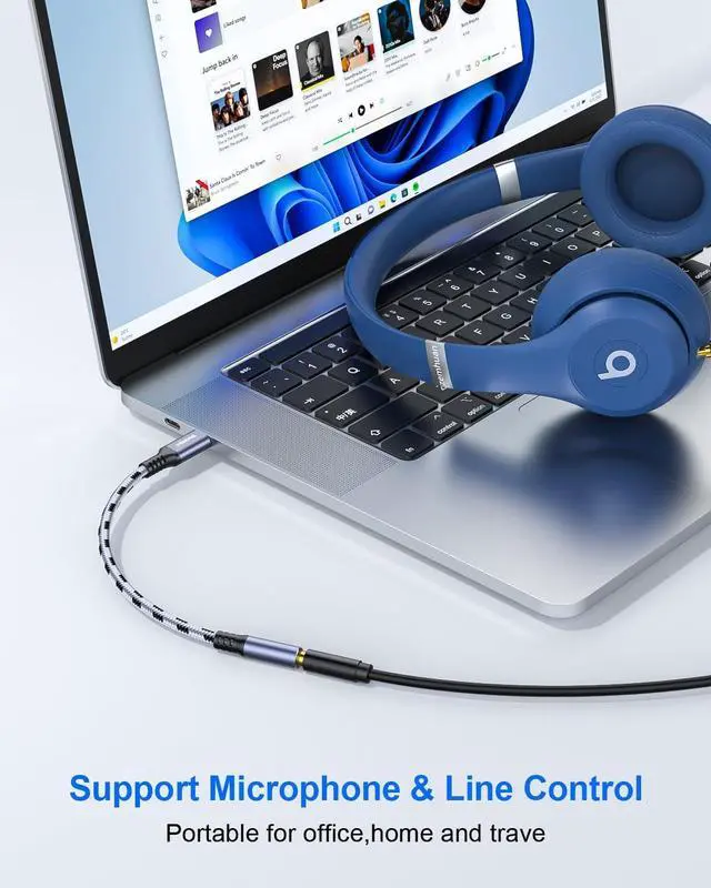 Alt view image 5 of 7 - USB C to 3.5mm Audio Adapter - USB C Headphone Adapter Compatible with iPhone 16/15 Pro Max/15 Pro/15  Galaxy S24/S23/S22/S21 Ultra iPad Pro Pixel 8