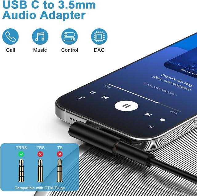 Alt view image 2 of 7 - USB C to 3.5mm Headphone Jack Adapter for  Galaxy A16 A35 S25 Ultra S25 Plus S25 A55 S24 FE S23 Z Fold Flip 6 Android Phone Right Angle Type C to Audio Adapter Headphone Adapter Aux Adapter