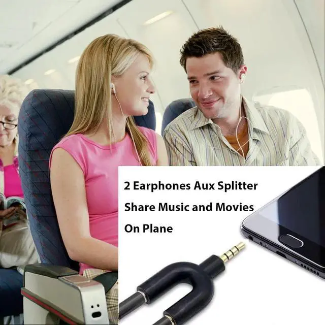 Alt view image 4 of 7 - 2 Pack Dual 3.5mm Jack Splitter Headphone and Mic TRRS 4 Pins