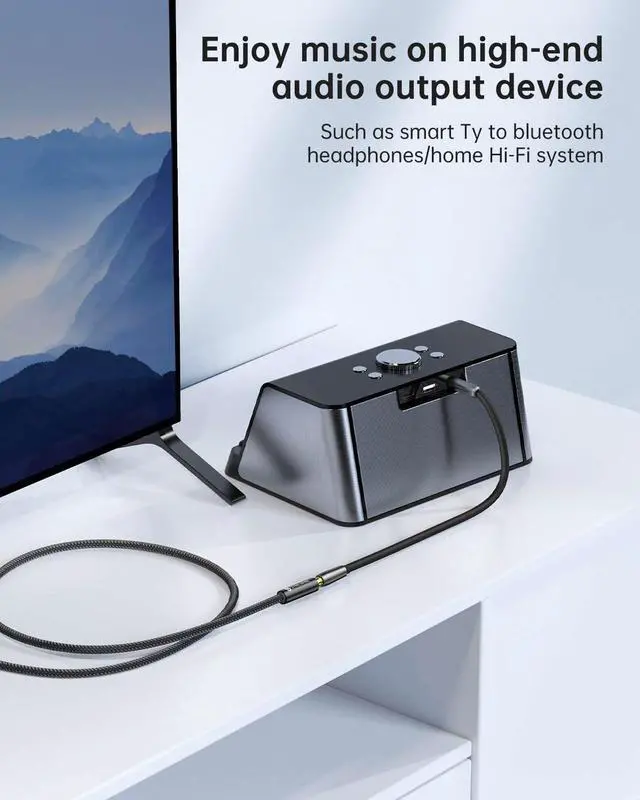 Alt view image 7 of 7 - Syncwire Headphone Extension Cable - 6FT [Hi-Fi Sound][Gold Plated Jack][TRS] Nylon-Braided 3.5mm Male to Female Audio Extension Cord Compatible with iPhone iPad Smartphone Tablets Media Players