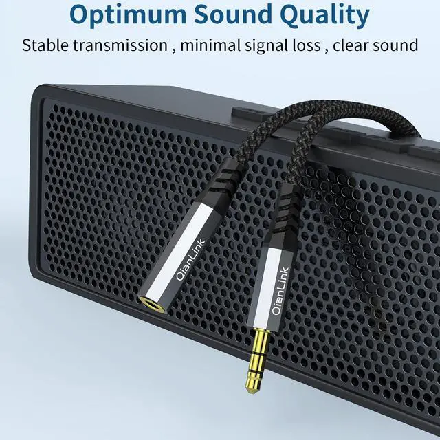Alt view image 3 of 6 - Headphone Extension Cable (2-Pack 6.6ft) 3.5mm Extension Audio Male to Female Aux Adapter Hi-Fi Sound Stereo Extender TRS Cord for Headset iPhone iPad Smartphones Tablets Media Players