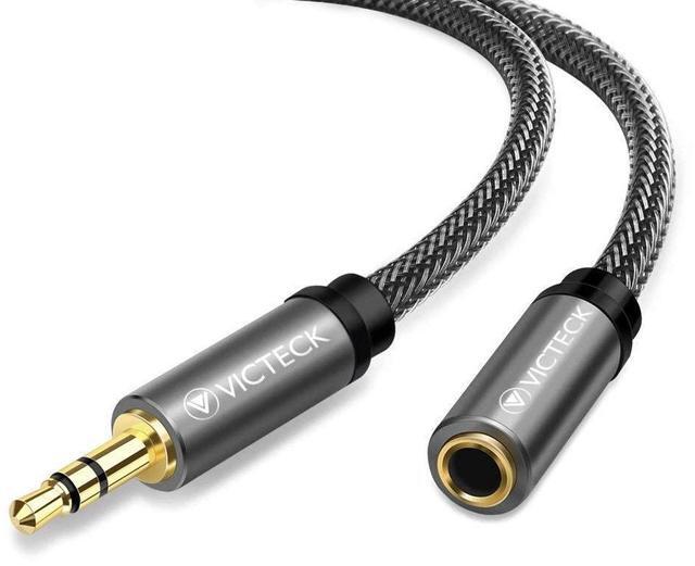Main image of Headphone Extension Cable 16FT Hi-Fi Sound 3.5mm Extension Cable TRS Gold Plated Jack 3.5mm Audio Cable Male to Female Aux Cord Extender Compatible with iPhone iPad Tablets Media Players