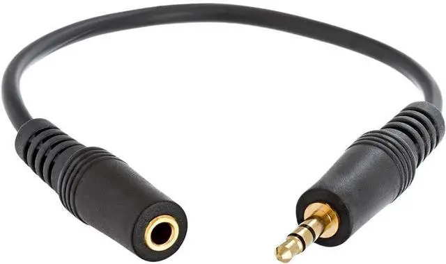 Alt view image 2 of 7 - - Headphone Extension Cable 6 Inches 3.5mm AUX Extension Cord Male to Female Stereo Audio Adapter Cable 1/8 TRS Aux Extender Cable - Black