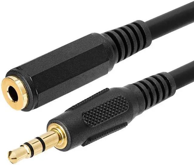 Alt view image 3 of 7 - - Headphone Extension Cable 6 Inches 3.5mm AUX Extension Cord Male to Female Stereo Audio Adapter Cable 1/8 TRS Aux Extender Cable - Black