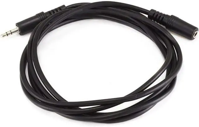 Main image of 6ft 3.5mm Stereo Plug/Jack M/F Cable - Black