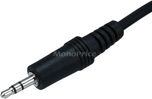 Alt view image 2 of 3 - 6ft 3.5mm Stereo Plug/Jack M/F Cable - Black