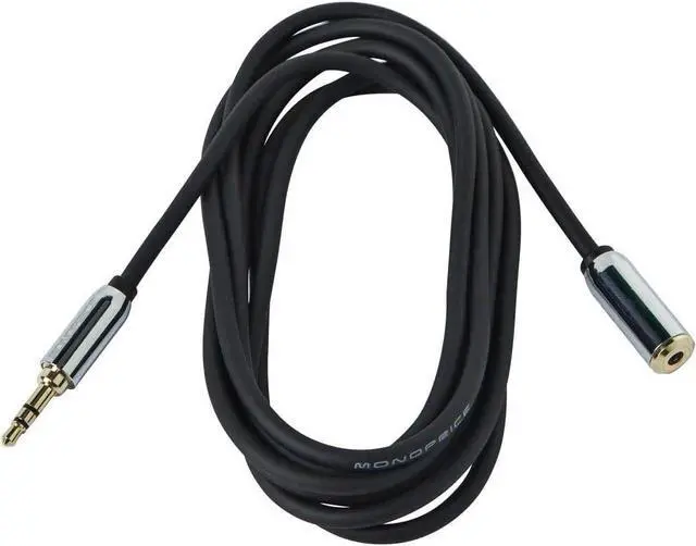Alt view image 2 of 4 - 110149 12-Feet 3.5mm Extension Cable for Mobile Black