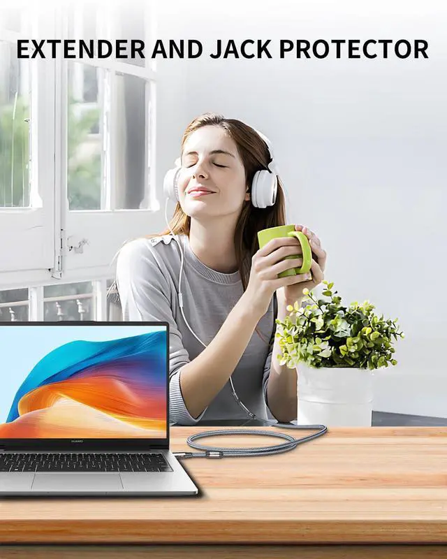 Alt view image 7 of 7 - Headphone Extension Cable 4FT 3.5mm TRRS Male to Female Audio Extension Cord with Magnetic Ring Supports Hi-Fi Sound Audio Stereo Jack AUX Extension Cable for TV Laptop Phone PS4 Xbox and More