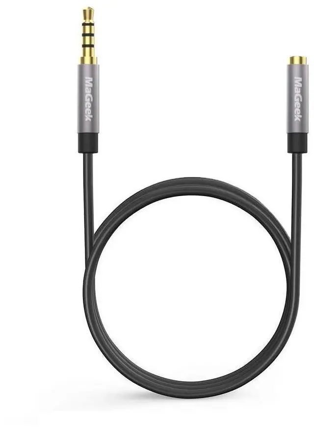Main image of 3.5mm Audio Aux Extension Cord 10 ft Super Long TRRS 4-Pole Headphone Cable Male to Female Auxiliary Extension Adapter Compatible with Beats iPhone iPad Car Audio and More(Black)