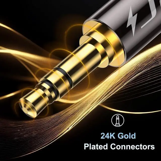 Alt view image 6 of 7 - 3.5mm Auxiliary Audio Extension Cable Gold Plated Copper Shell Heavy Duty 3.5mm 1/8 inch TRS Male to 3.5mm 1/8 inch TRS Female Stereo Audio Adapter Cable 6 Feet
