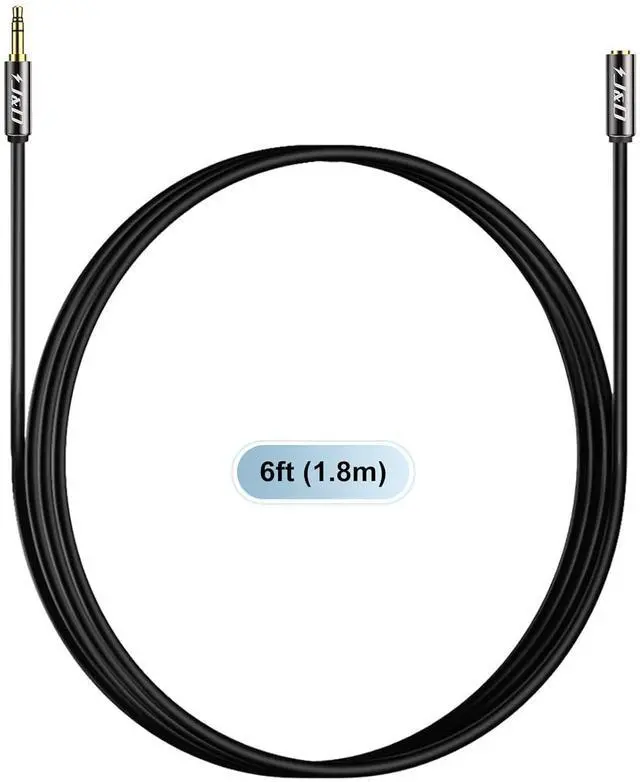 Alt view image 7 of 7 - 3.5mm Auxiliary Audio Extension Cable Gold Plated Copper Shell Heavy Duty 3.5mm 1/8 inch TRS Male to 3.5mm 1/8 inch TRS Female Stereo Audio Adapter Cable 6 Feet