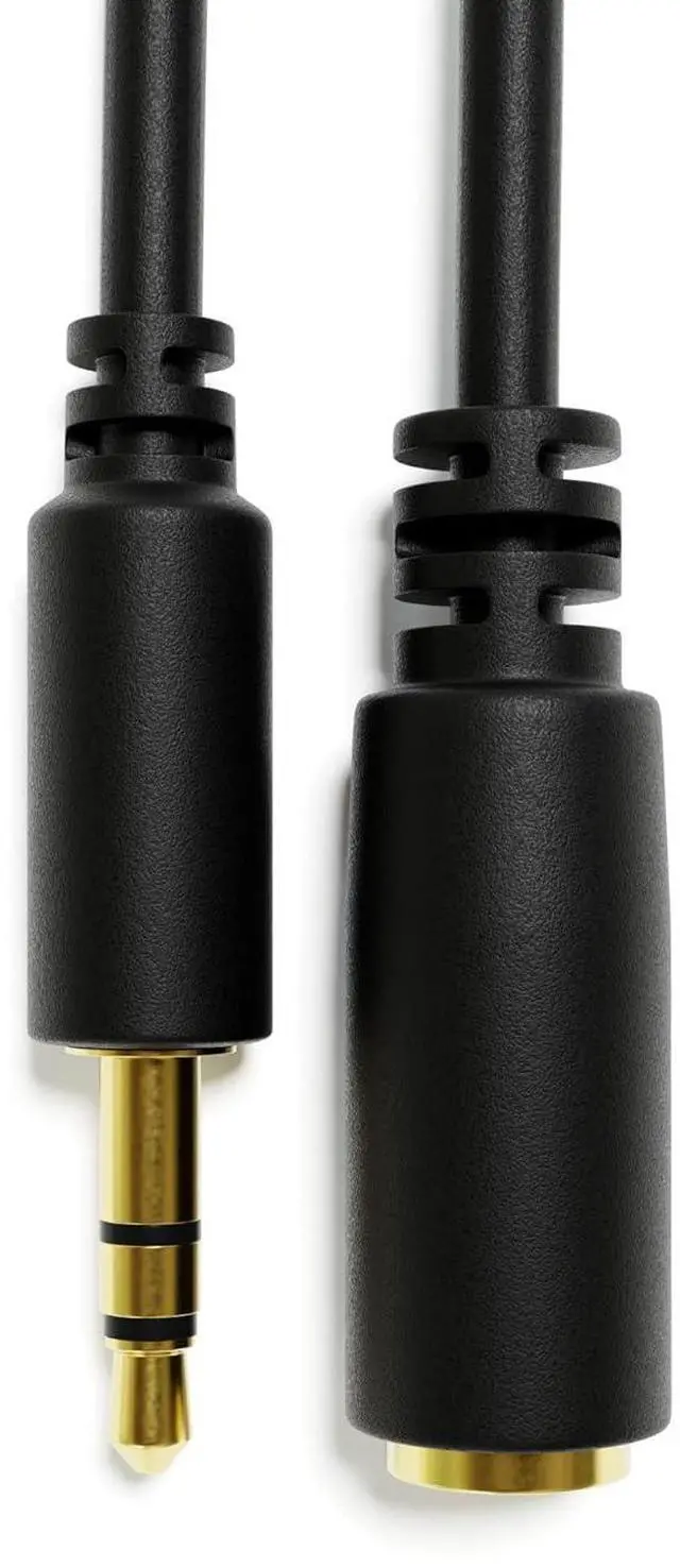 Alt view image 2 of 4 - Audio AUX Extension Cables Leads - Stereo Mini Jack TRS 3.5mm 1/8 [Gold Plated | Male to Female | 180 cm - 70.87]