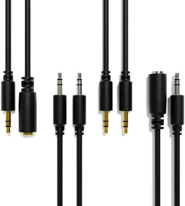 Alt view image 3 of 4 - Audio AUX Extension Cables Leads - Stereo Mini Jack TRS 3.5mm 1/8 [Gold Plated | Male to Female | 180 cm - 70.87]