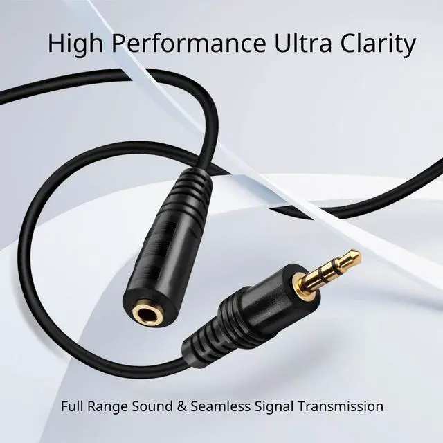Alt view image 2 of 6 - TNP AUX Headphone 3.5mm Extension Cable (10 Feet) - Male to Female Extender Audio Auxiliary Jack Adapter Wire Cord Plug Connector for iPhone iPod iPad Smartphone Tablet Home Car Speaker System