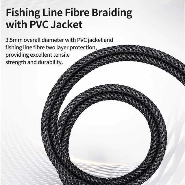 Alt view image 6 of 6 - 3.5mm TRRS Headphone Extension Cable 3.3 Feet /1M 4 Pole 1/8 Inch Auxiliary Audio Mini Jack Cord with Microphone Female to Male Compatible with Smartphone iPhone iPad Tablet etc