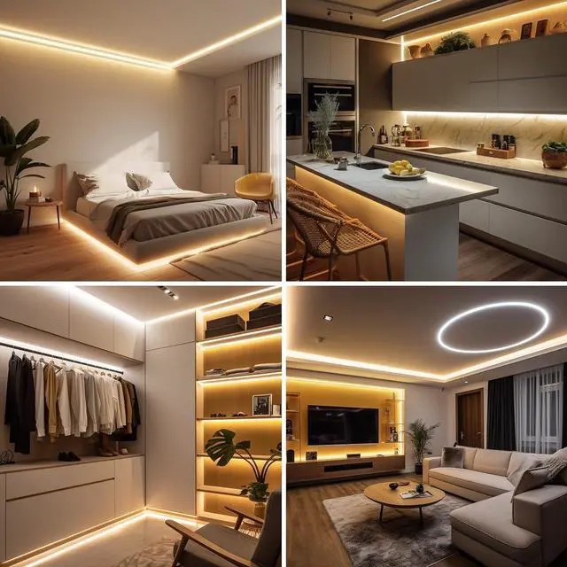 Alt view image 6 of 6 - COB LED Strip Light Warm White High Bright LED Strips with 2400LEDs RF Remote and UL Power Supply 3000K Dimmable LED Lights for Bedroom Kitchen DIY Home Decoration